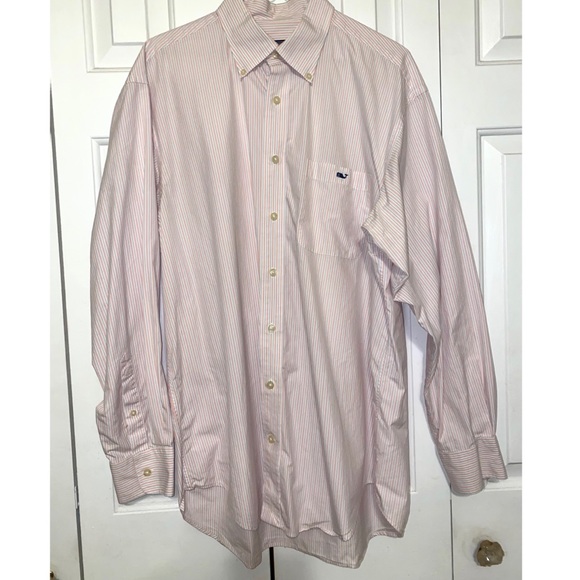 Vineyard Vines Pinpoint Oxford Stripe Tucker Shirt - Picture 1 of 4